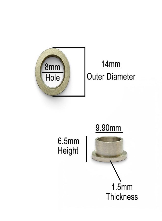 Moksh Plus Brass Round Key Hole Cover 8mm Air Bush for Covering Decorate Hole (Pack of 10 Pcs.) (S.S.F.) - Image 2